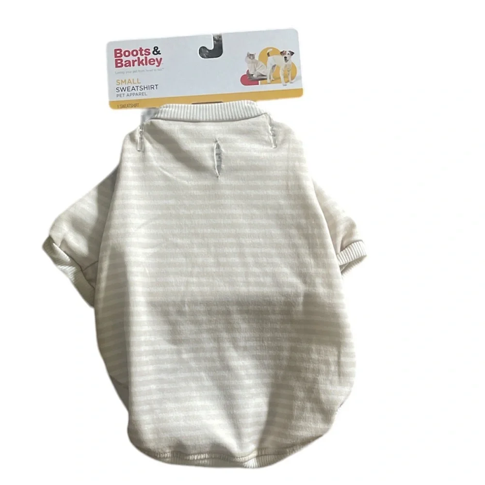 Boots & Barkley Size Small Striped Pet Sweatshirt Up to 20lbs